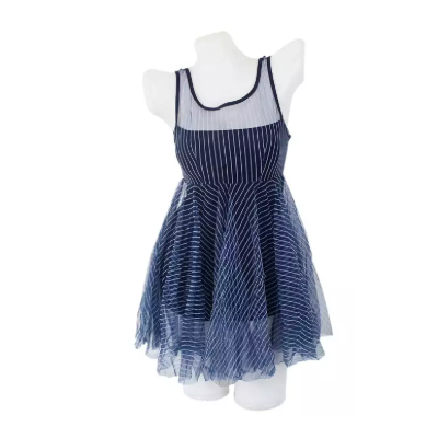 Stripe Design Swim Wear For Women